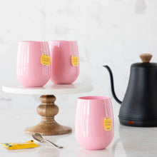 Load image into Gallery viewer, H&amp;C Stemless Wine Glass -Pink
