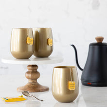 Load image into Gallery viewer, H&amp;C Stemless Wine Glass -Gold
