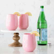 Load image into Gallery viewer, H&amp;C Stemless Wine Glass -Pink
