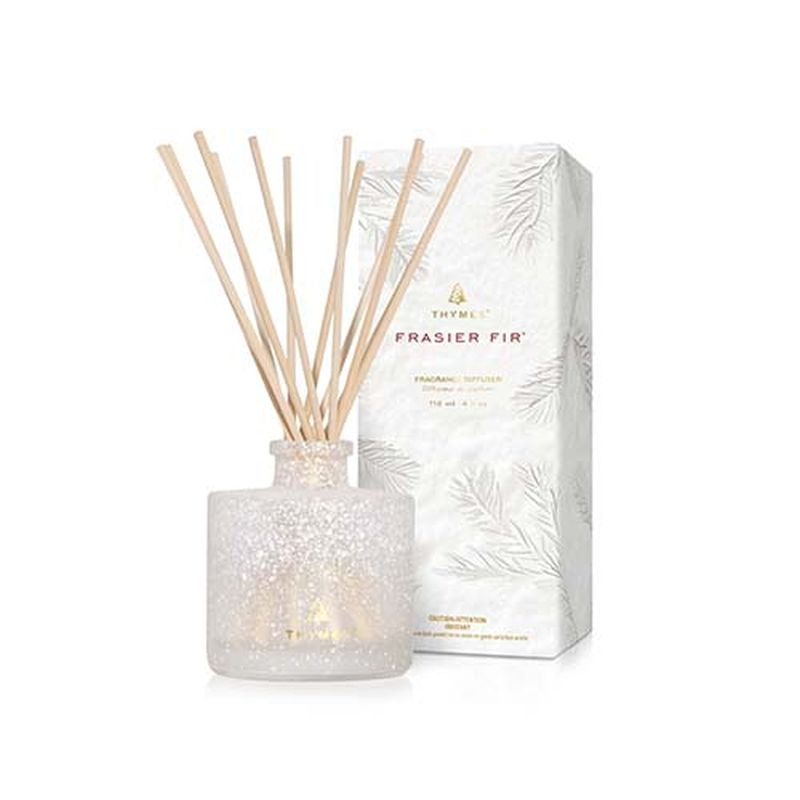 Thymes Frasier Fir Flocked Reed Diffuser Petite