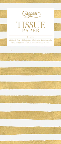 Tissue Paper -Painted Stripe Gold