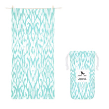 Load image into Gallery viewer, Quick Dry Towel -XL -Ikat Soft Seafoam
