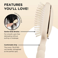 Load image into Gallery viewer, Teleties Detangler Hair Brush for Medium Hair –Tan
