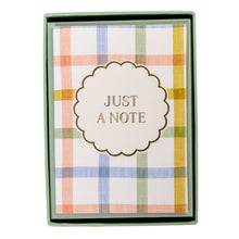 Load image into Gallery viewer, Graphique Plaid Boxed Notecards -Just a Note
