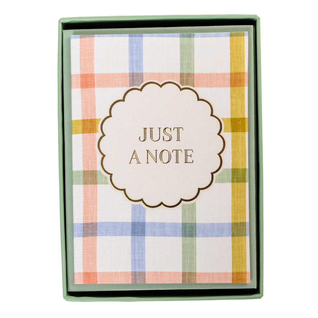 Graphique Plaid Boxed Notecards -Just a Note