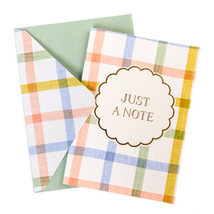 Graphique Plaid Boxed Notecards -Just a Note