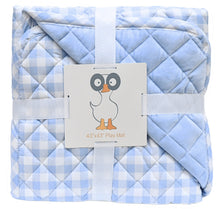 Load image into Gallery viewer, Tommy Lt Blue Quilted Play Mat
