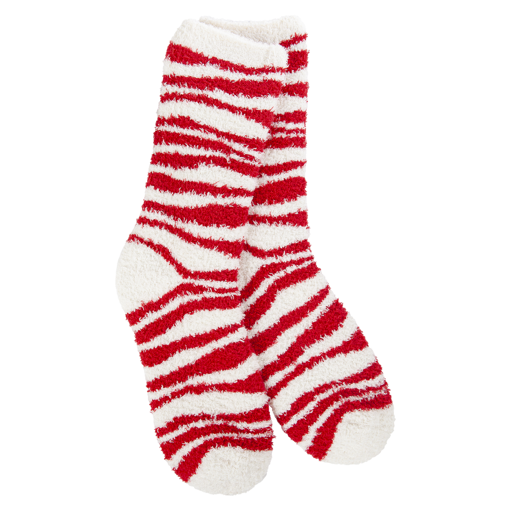 WS Socks Fireside Crew -Red Zebra