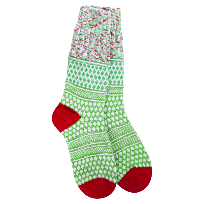 WS Socks Holiday Textured Crew -Noel Multi