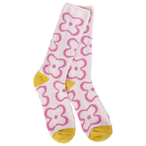 WS Socks Cozy Cali Crew -Flower Pink