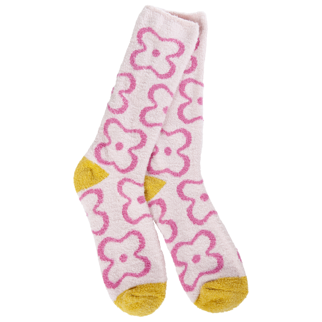 WS Socks Cozy Cali Crew -Flower Pink