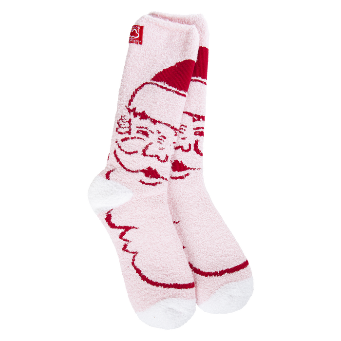 WS Socks Holiday Cozy Crew -Santa Face