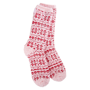 WS Socks Winter Cozy Crew -Fair Isle Pink