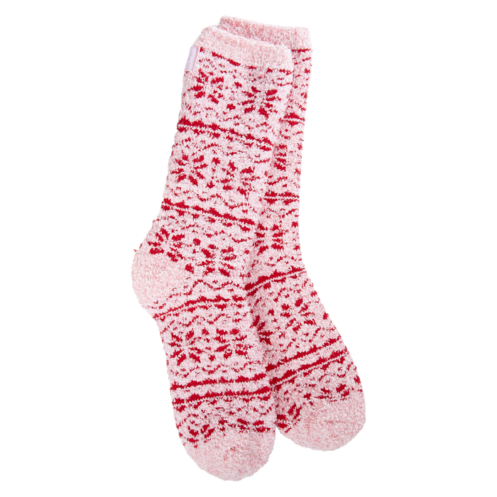 WS Socks Winter Cozy Crew -Fair Isle Pink