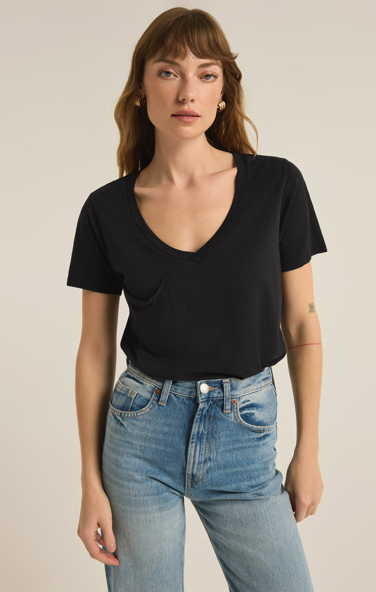 Z Supply Pocket Tee -Jet Black