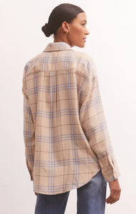 Z Supply River Plaid Button Up -Birch