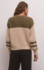 Z Supply Lyndon Color Block Sweater -Kelp