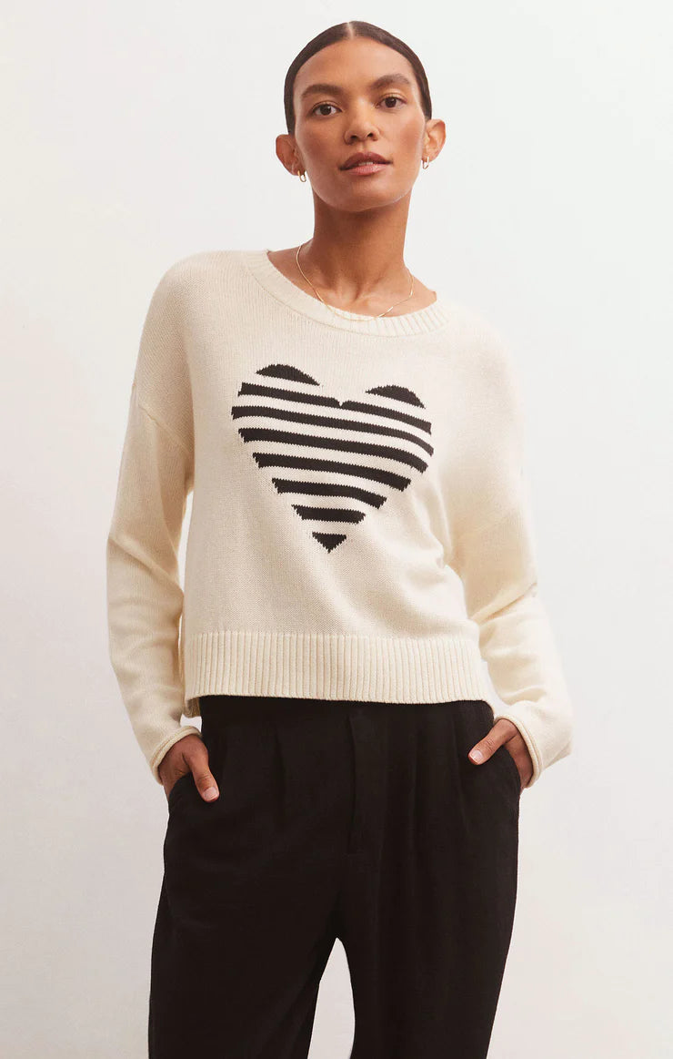 Z Supply Siena Heart Sweater