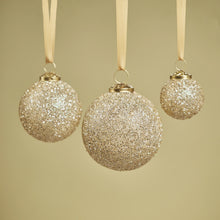 Load image into Gallery viewer, Gold Beaded Glass Ornament
