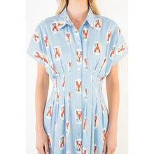 Load image into Gallery viewer, Th Lobster Print Stripe Dress
