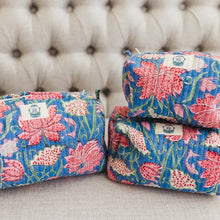 Load image into Gallery viewer, Seascape Quilted Cosmetic Bags

