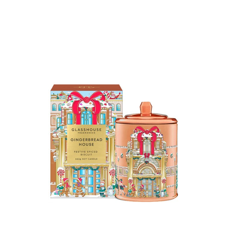 Glasshouse 13.4 oz. Christmas Candle -Magical Gingerbread House
