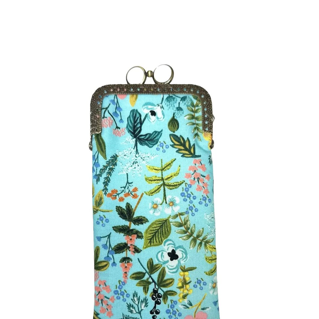 K&S Eyeglass Case -Herb Garden & White