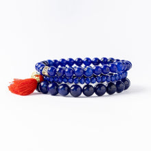 Load image into Gallery viewer, Addison Stretch Bracelet Set &amp; Bag -Lapis
