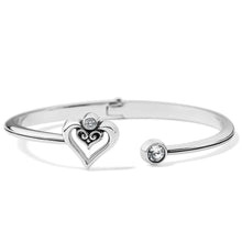 Load image into Gallery viewer, Brighton Alcazar Duet Heart Open Hinged Bangle
