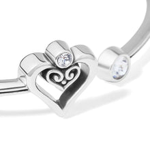 Load image into Gallery viewer, Brighton Alcazar Duet Heart Open Hinged Bangle
