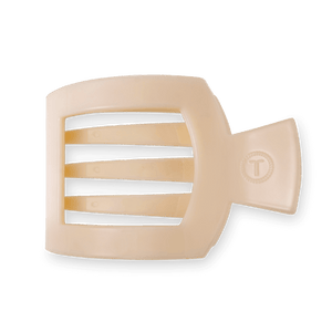 Teleties Flat Square Clips -Almond Beige