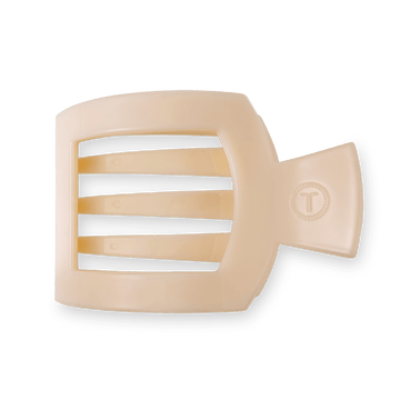 Teleties Flat Square Clips -Almond Beige