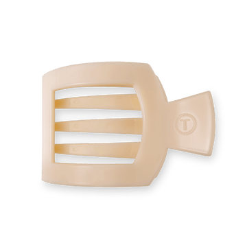 Teleties Flat Square Clips -Almond Beige