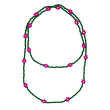 Load image into Gallery viewer, Andie Crystal Beaded Flower Necklace -Green
