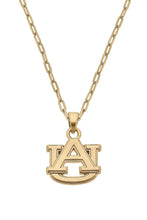 Load image into Gallery viewer, Auburn University 24K Gold Plated Pendant Necklace
