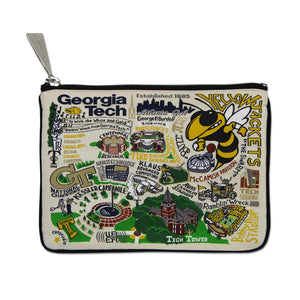 Collegiate Zip Pouch -Georgia Tech