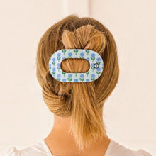 Load image into Gallery viewer, Teleties Flat Round Clip -Laura Park Blue Marigold
