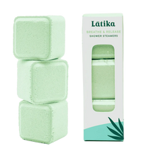 Load image into Gallery viewer, Latika Beauty Shower Steamers -Breathe &amp; Release
