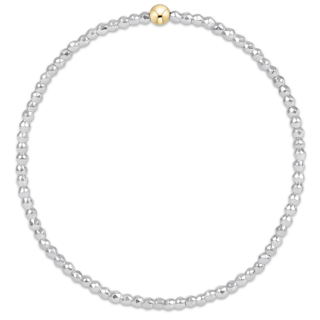 enewton Extends Bright Silver Faceted Hematite Bracelet -2mm