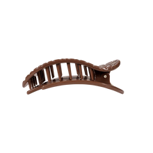 Load image into Gallery viewer, Teleties Flat Round Clip -Brown Crocodile
