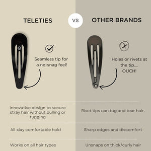 Teleties Snap Clip -Silver