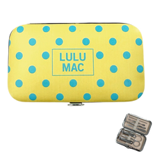 Load image into Gallery viewer, Lulu Mac Manicure Set -Butter/Blue Dot
