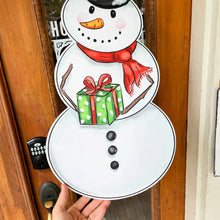 Load image into Gallery viewer, Double Sided Pumpkin Stack / Snowman Door Hanger
