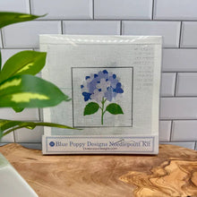 Load image into Gallery viewer, Blue Poppy Needlepoint Kit -Blue Hydrangea
