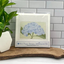 Load image into Gallery viewer, Blue Poppy Needlepoint Kit -Blue Hydrangea 6" x 4"
