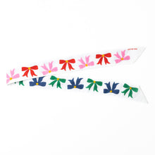 Load image into Gallery viewer, Camile Skinny Scarf -Bow Print
