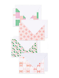 Boxed Notecard Set -Pink + Green