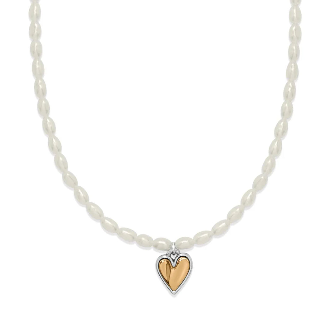 Brighton Cascade Embrace Pearl Heart Necklace