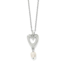 Load image into Gallery viewer, Brighton Cascade Open Heart Pearl Petite Necklace
