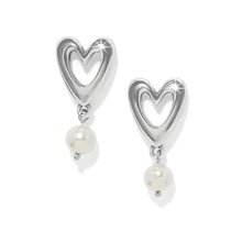 Load image into Gallery viewer, Brighton Cascade Open Heart Pearl Post Drop Earrings

